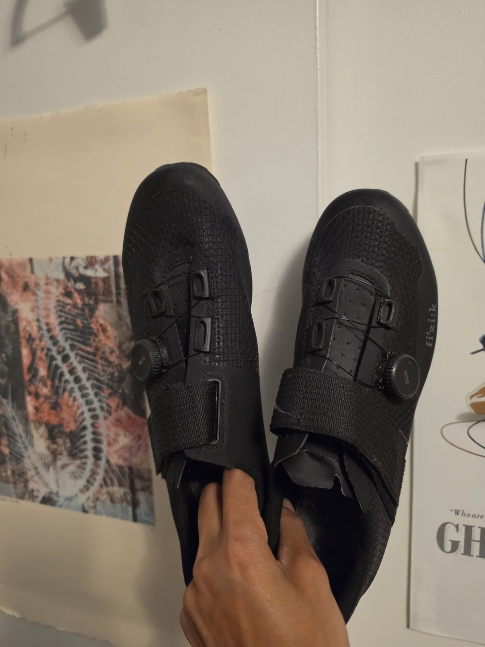 Men's Black Cycling Shoes with Dual BOA Dials